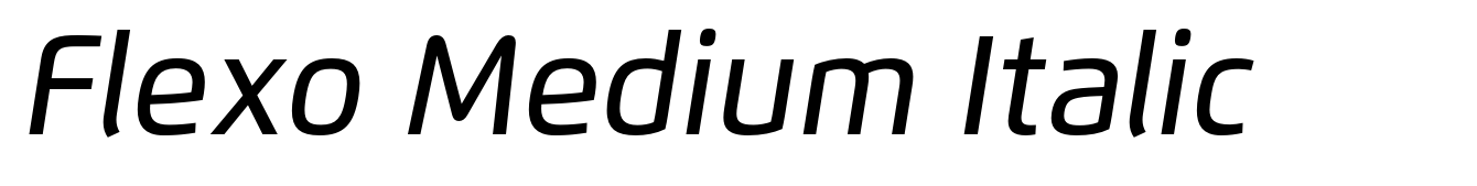 Flexo Medium Italic